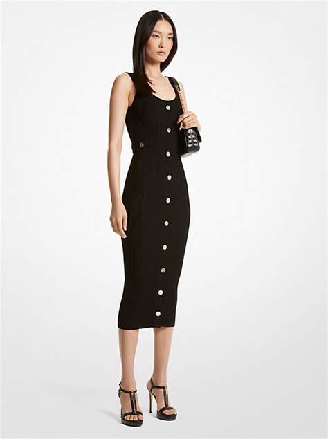 michael kors ribbed dress|Ribbed Stretch Knit Midi Dress .